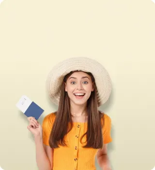 Woman with passport